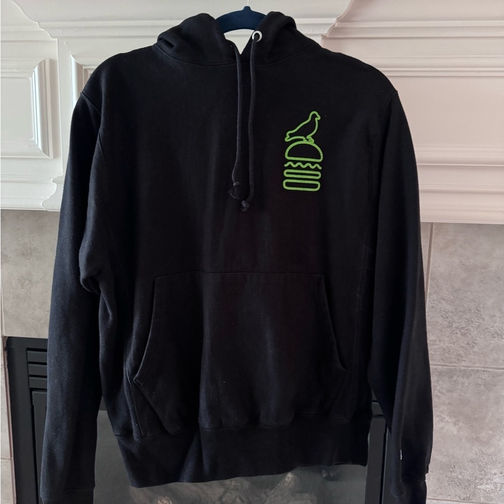 Limited Edition Jeff STAPLE x SHAKE SHACK X UBER EATS Champion Hoodie Size Small - Picture 2 of 5